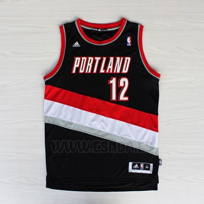 Camiseta Portland Trail Blazers LaMarcus Aldridge #12 Negro